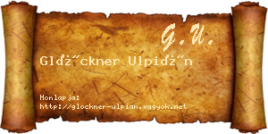 Glöckner Ulpián névjegykártya
